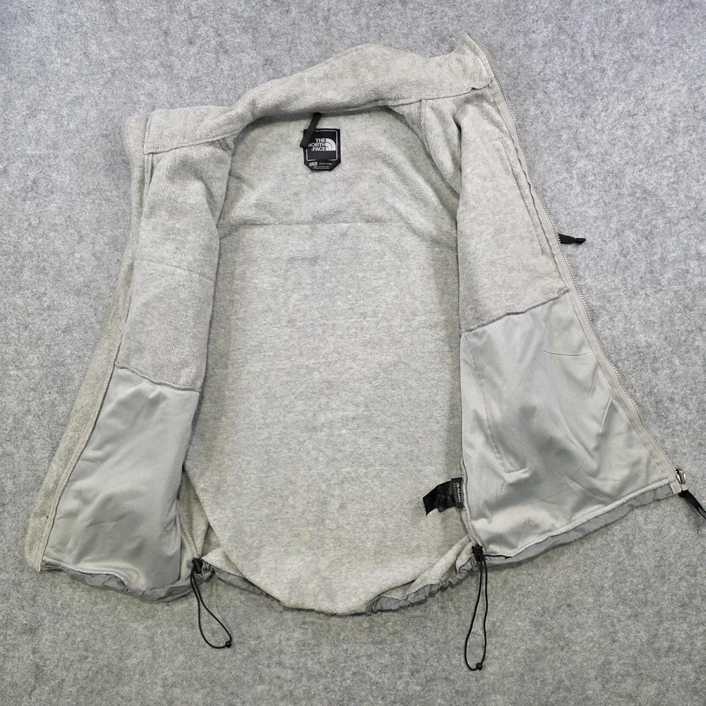 The North Face Denali Vest Mens XL‎ Gray Polartec Fleece Zip Pockets Softshell